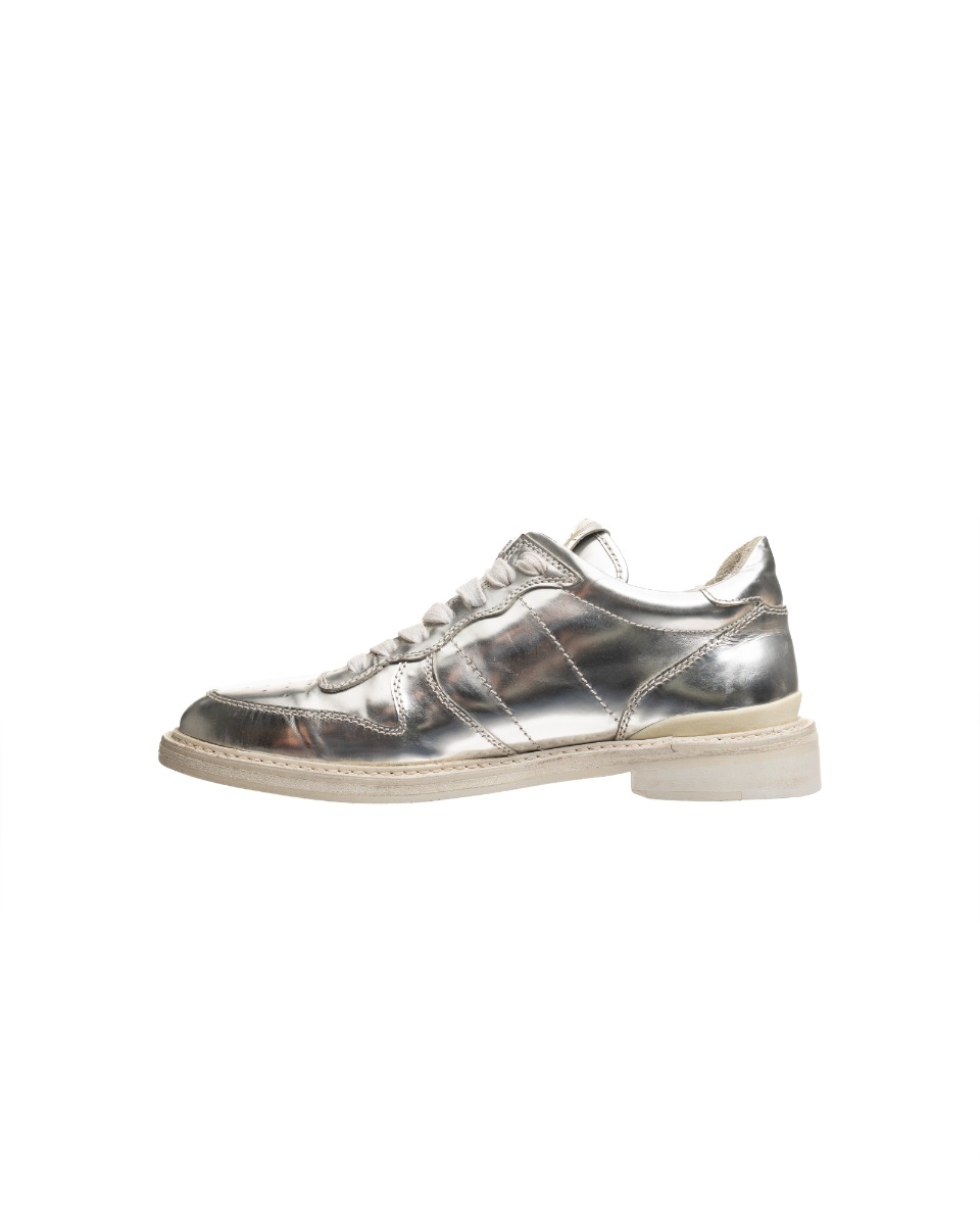 Maison Mihara Yasuhiro Wayne metallic silver derby sneakers thumbnail