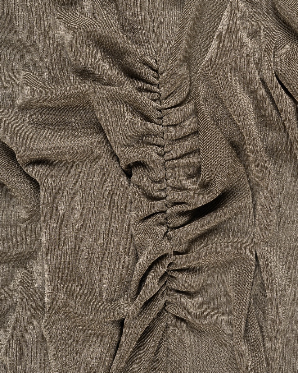 MISBHV 1-OF-1 drape lace beige dress thumbnail