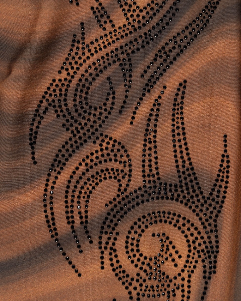 MISBHV 1-OF-1 rhinestones-embellished Tribal mesh top thumbnail