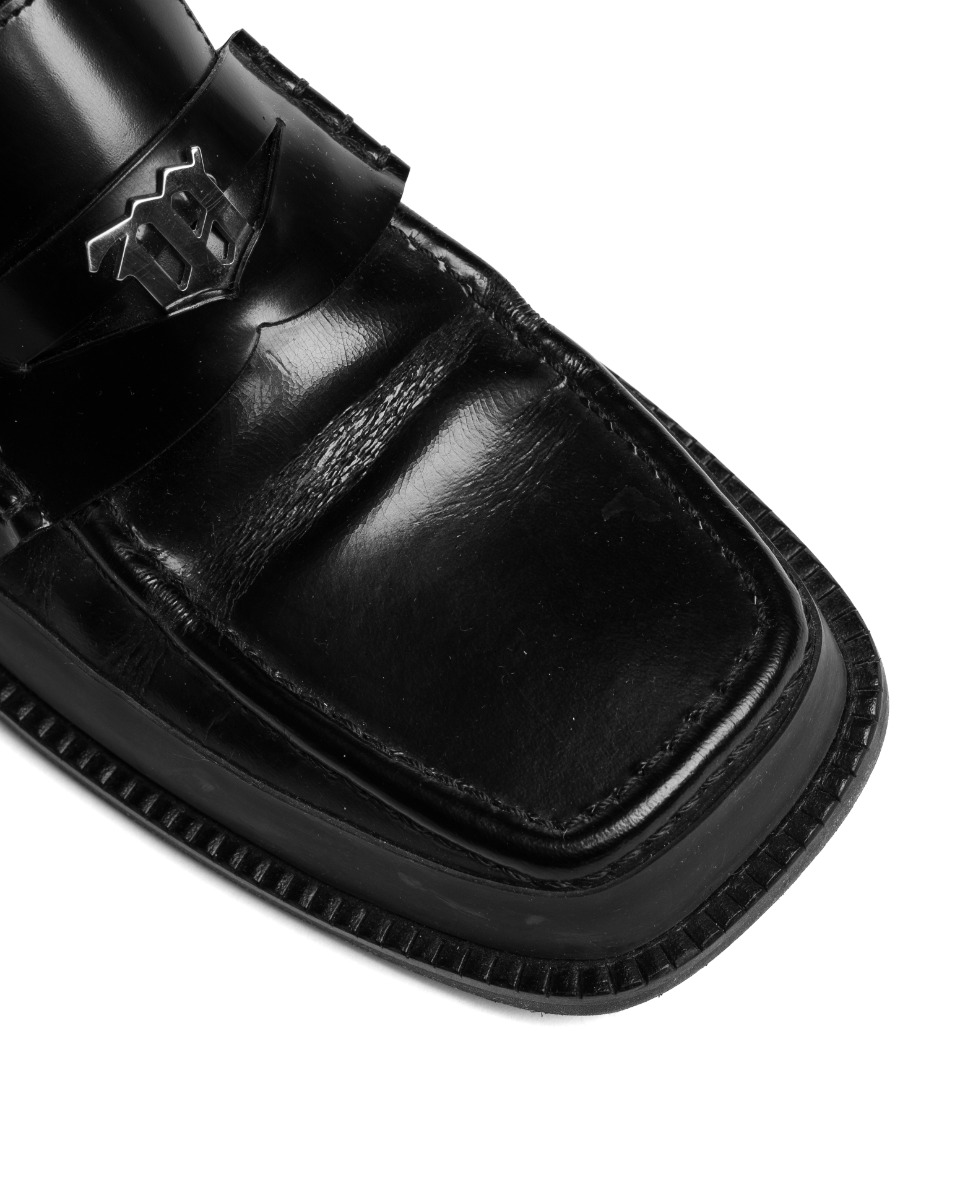 MISBHV "The Brutalist" black leather loafers thumbnail
