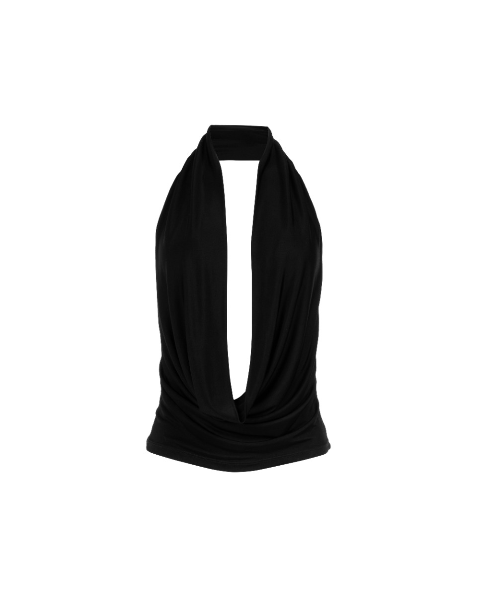 MISBHV asymmetrical one shoulder viscose top thumbnail