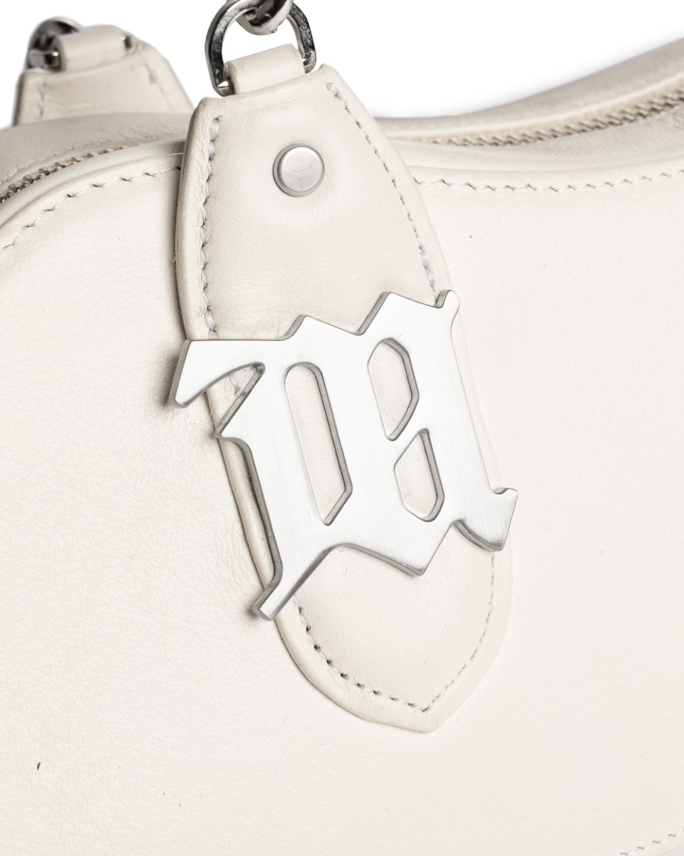 MISBHV chain white leather shoulder bag thumbnail