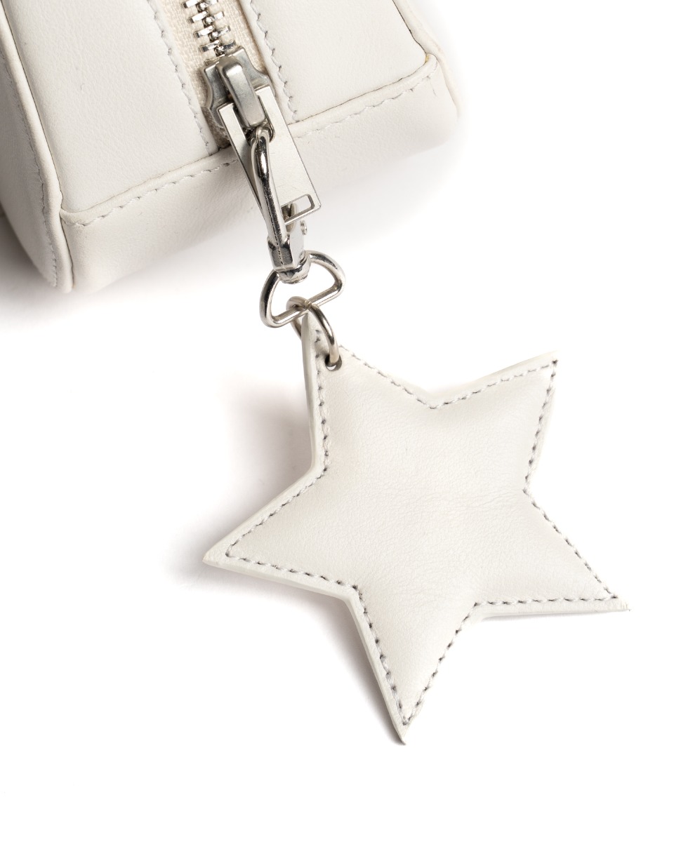 MISBHV chain white leather shoulder bag thumbnail