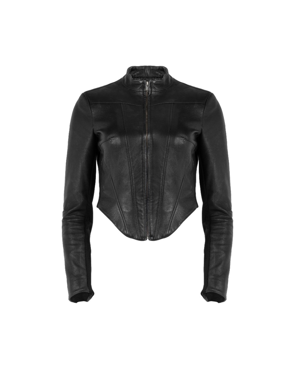 MISBHV corset faux-leather biker jacket thumbnail