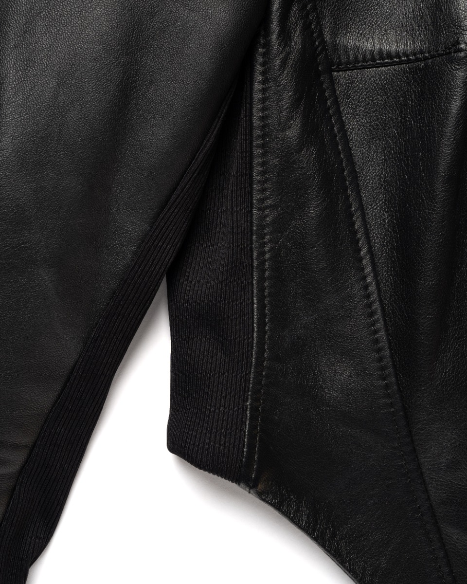 MISBHV corset faux-leather biker jacket thumbnail
