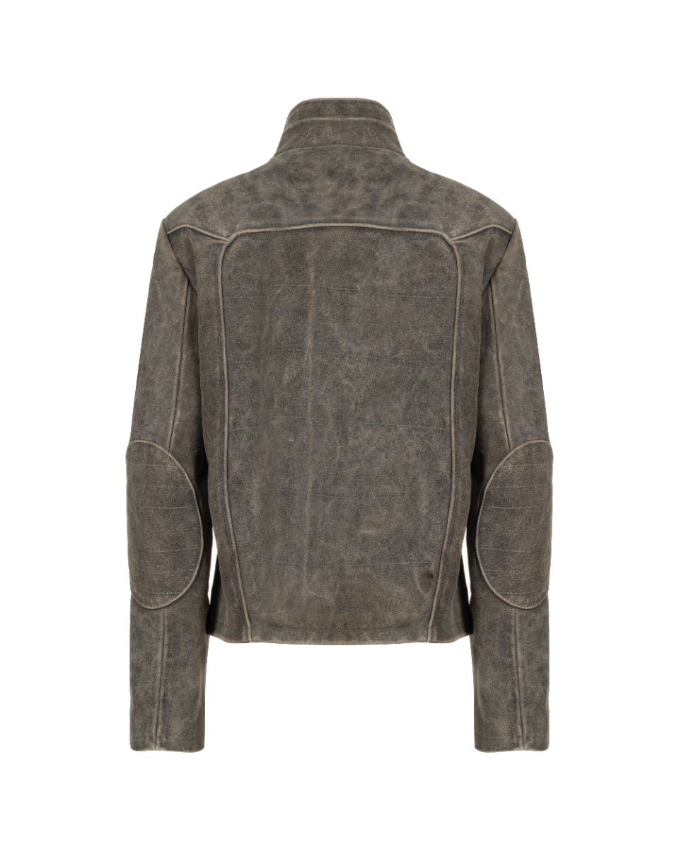 MISBHV faux-suede cracked biker jacket thumbnail