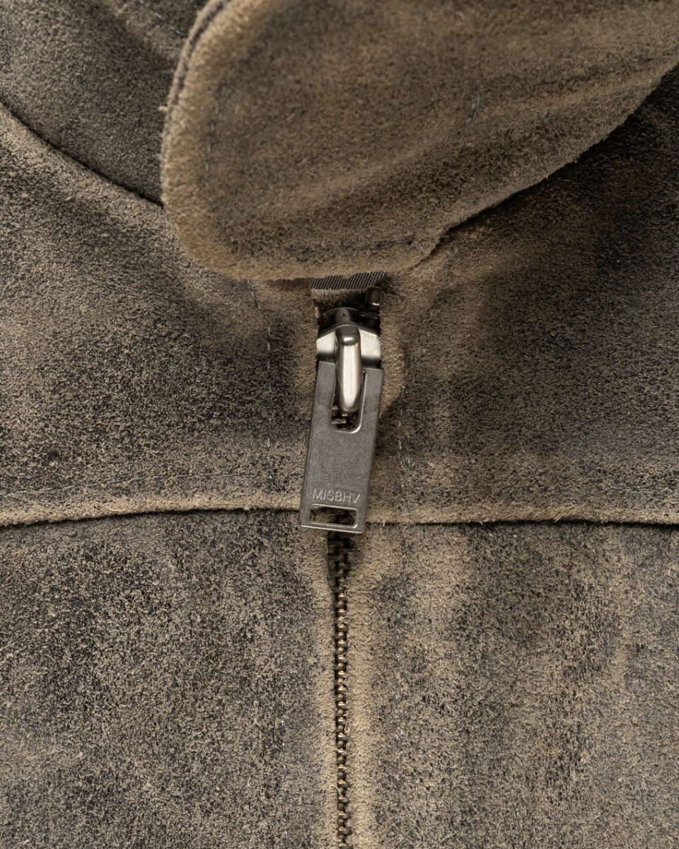 MISBHV faux-suede cracked biker jacket thumbnail