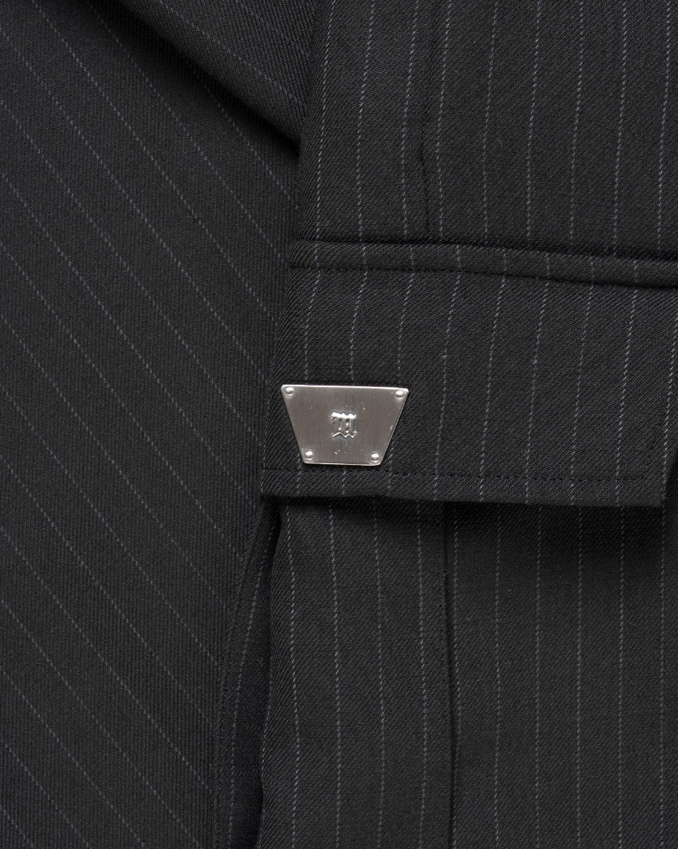 MISBHV grey striped cargo pants thumbnail