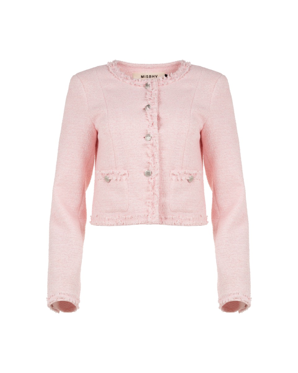MISBHV tweed pink blazer jacket thumbnail