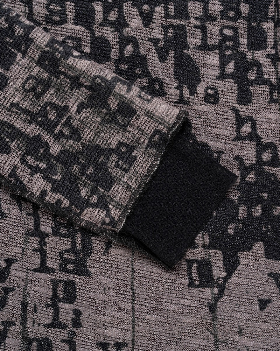 MISBHV Typewriter Taupe pierced long-sleeve t-shirt thumbnail