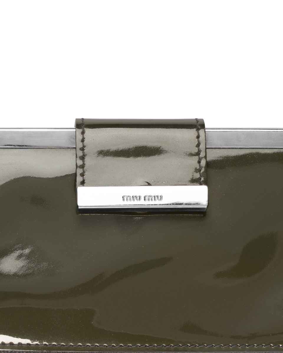 Miu Miu patent leather clasp clutch wallet thumbnail