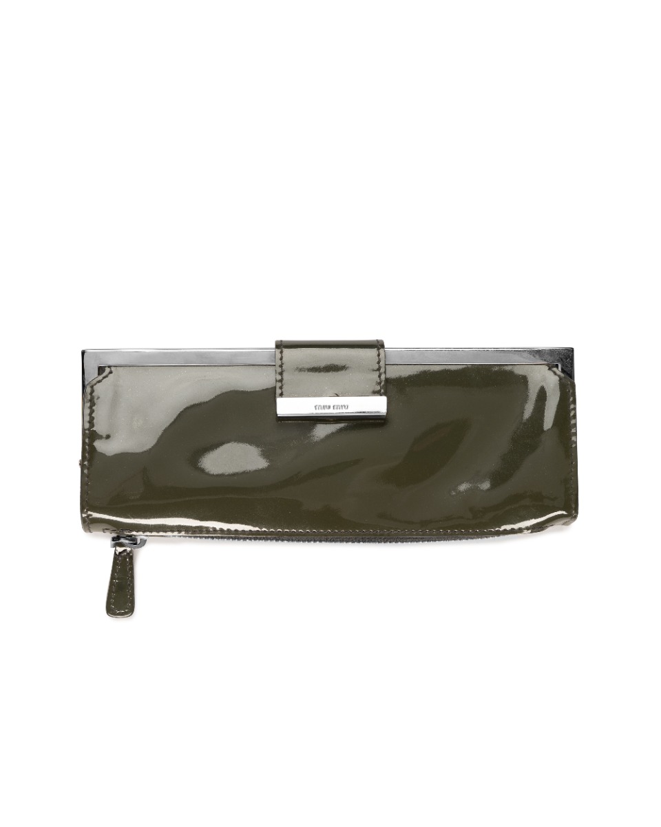 Miu Miu patent leather clasp clutch wallet thumbnail