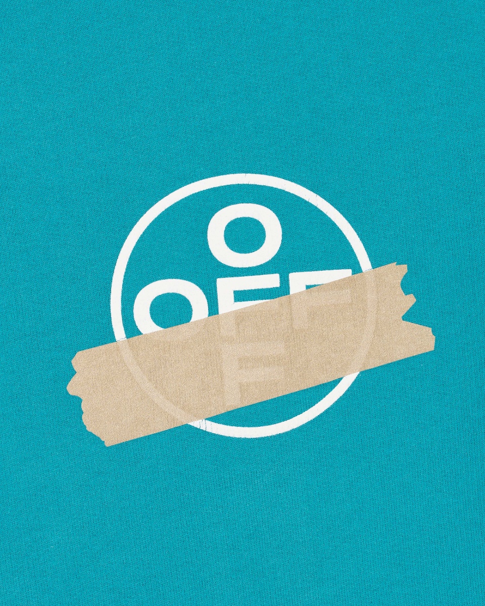 Off-White Tape Diag Arrow turquoise crewneck sweatshirt thumbnail