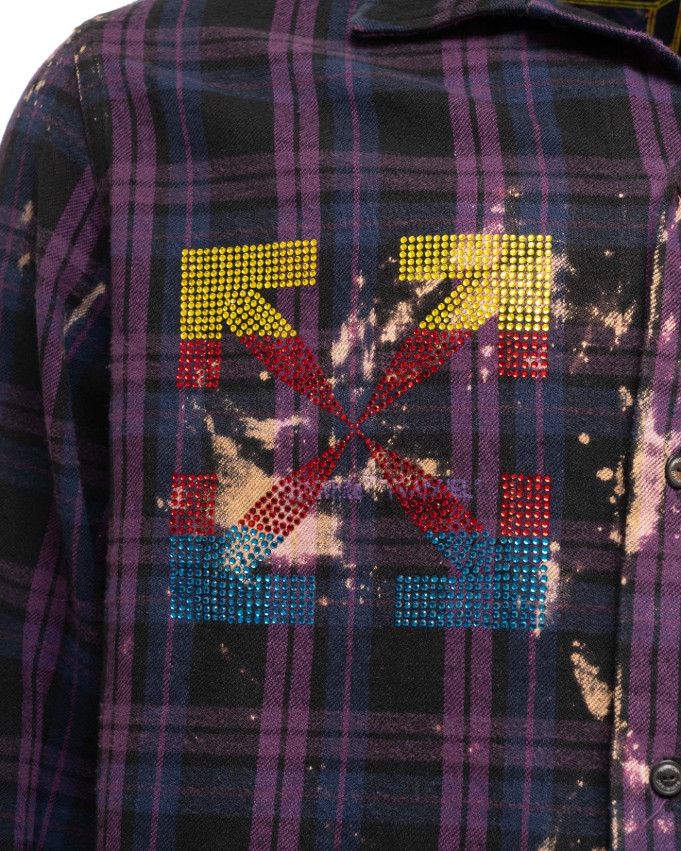 Off-White x Murder Bravado "Crystal Kiss" purple flannel shirt thumbnail