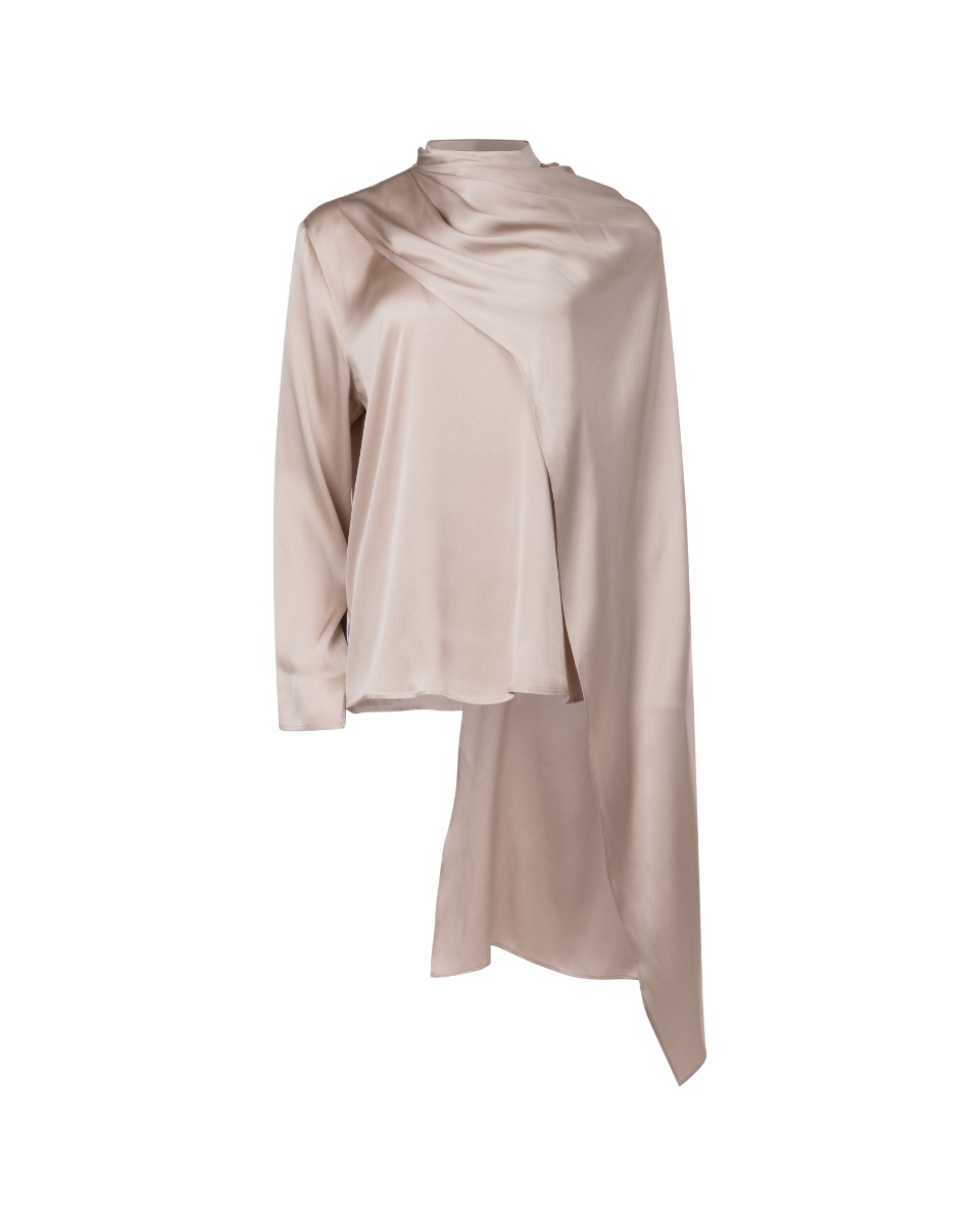 Magda Butrym cape-effect silk blouse thumbnail