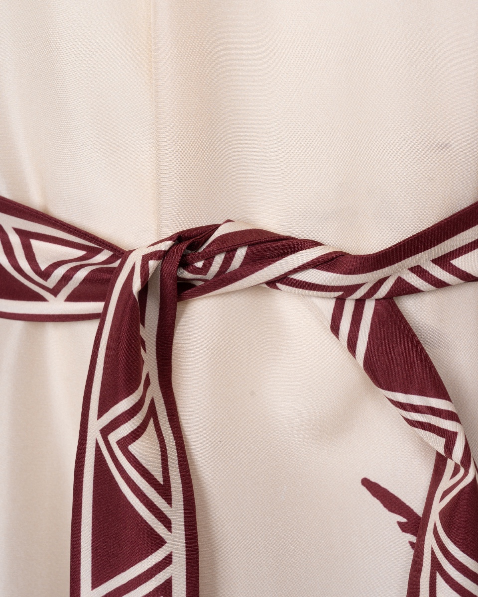 La DoubleJ Cerere belted printed silk-voile maxi dress thumbnail