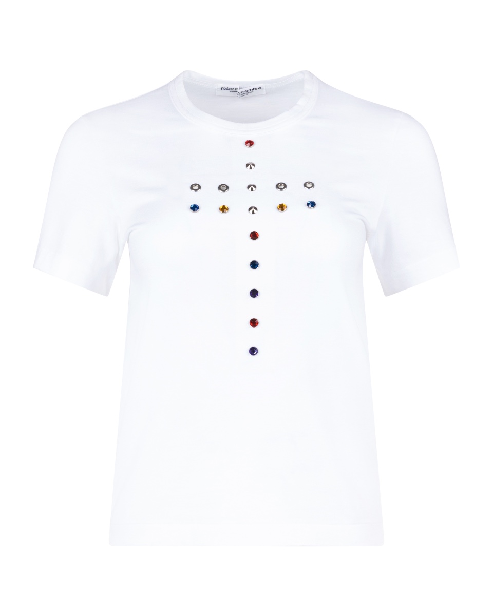 Comme des Garçons robe de chambre cross studded t-shirt thumbnail