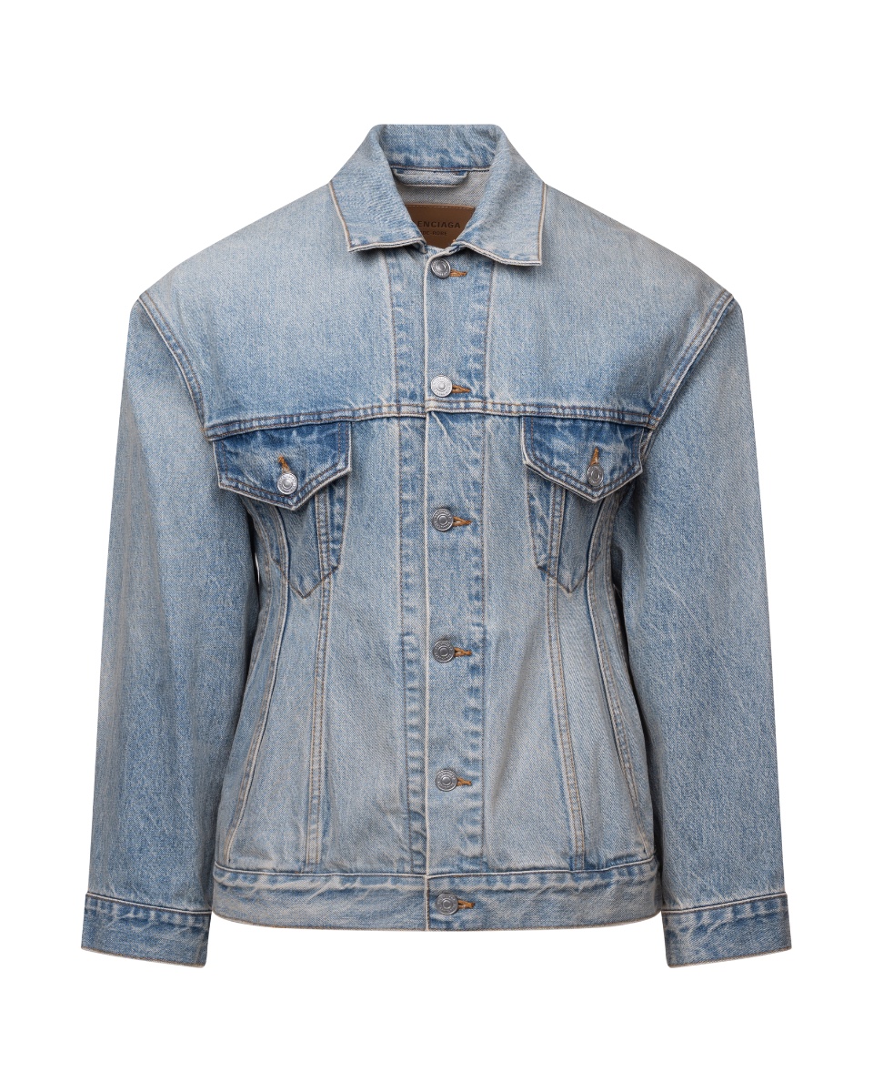 Balenciaga Garde-Robe Hourglass washed jeans jacket thumbnail