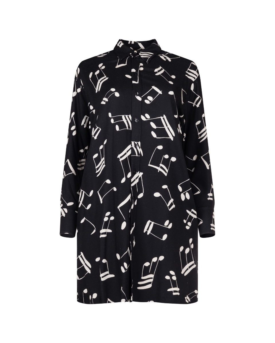 Saint Laurent "Palladium" music note long button-up shirt thumbnail