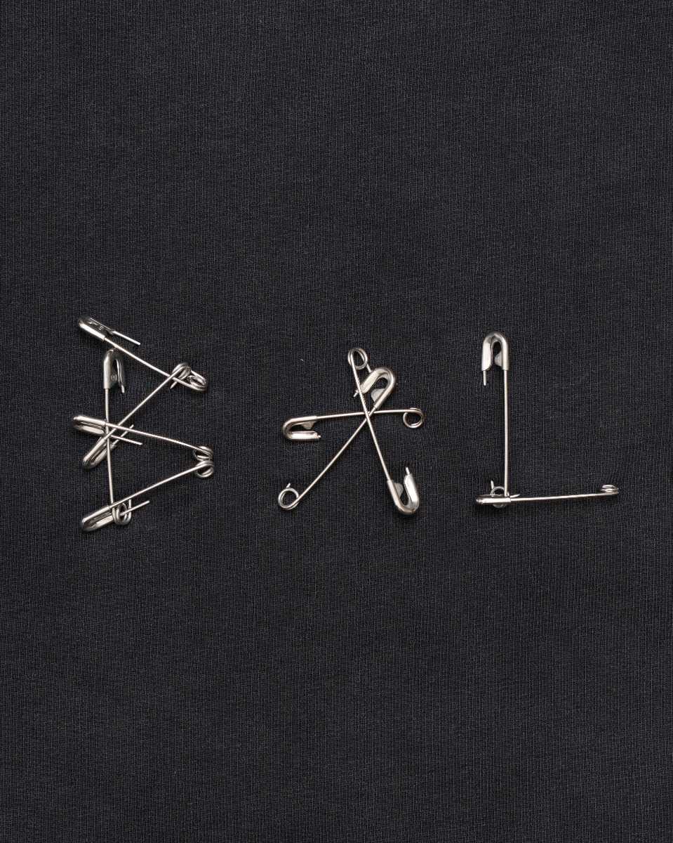 Balenciaga Safety Pin logo black hoodie - L thumbnail