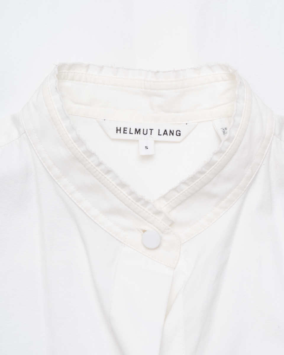 Helmut Lang Apron Panel laced sleeveless white top thumbnail