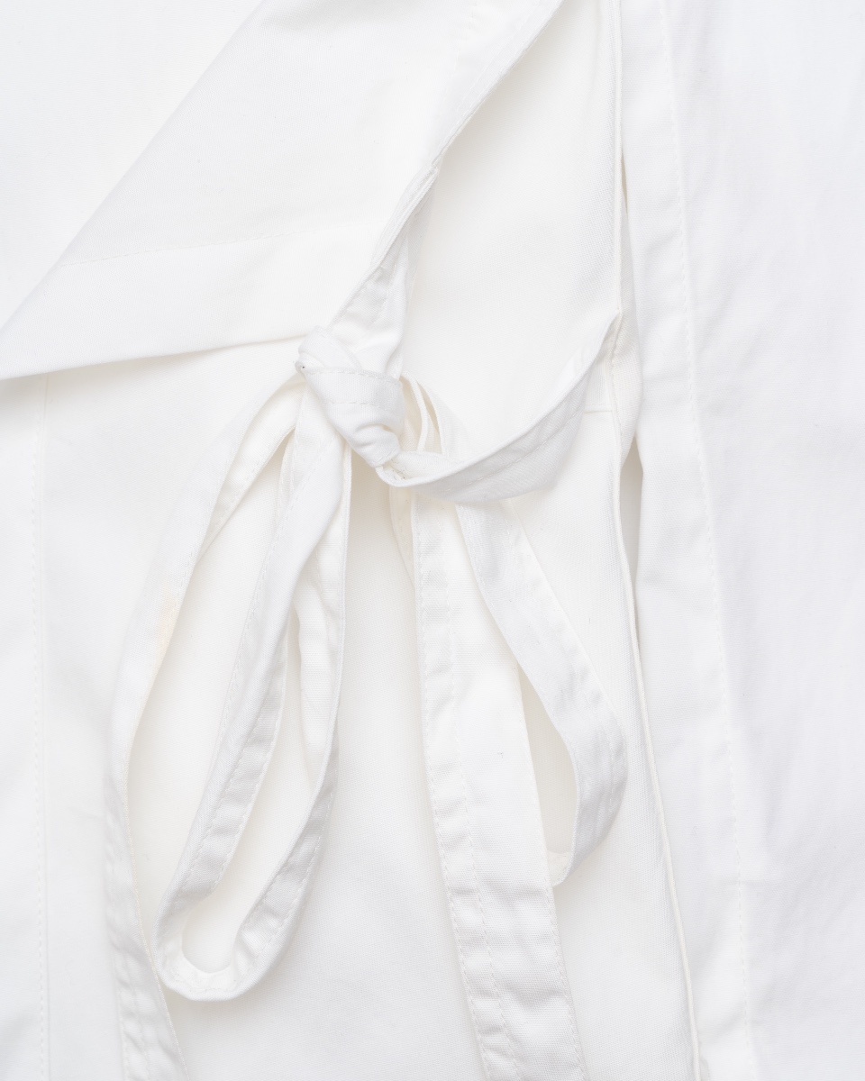 Helmut Lang Apron Panel laced sleeveless white top thumbnail