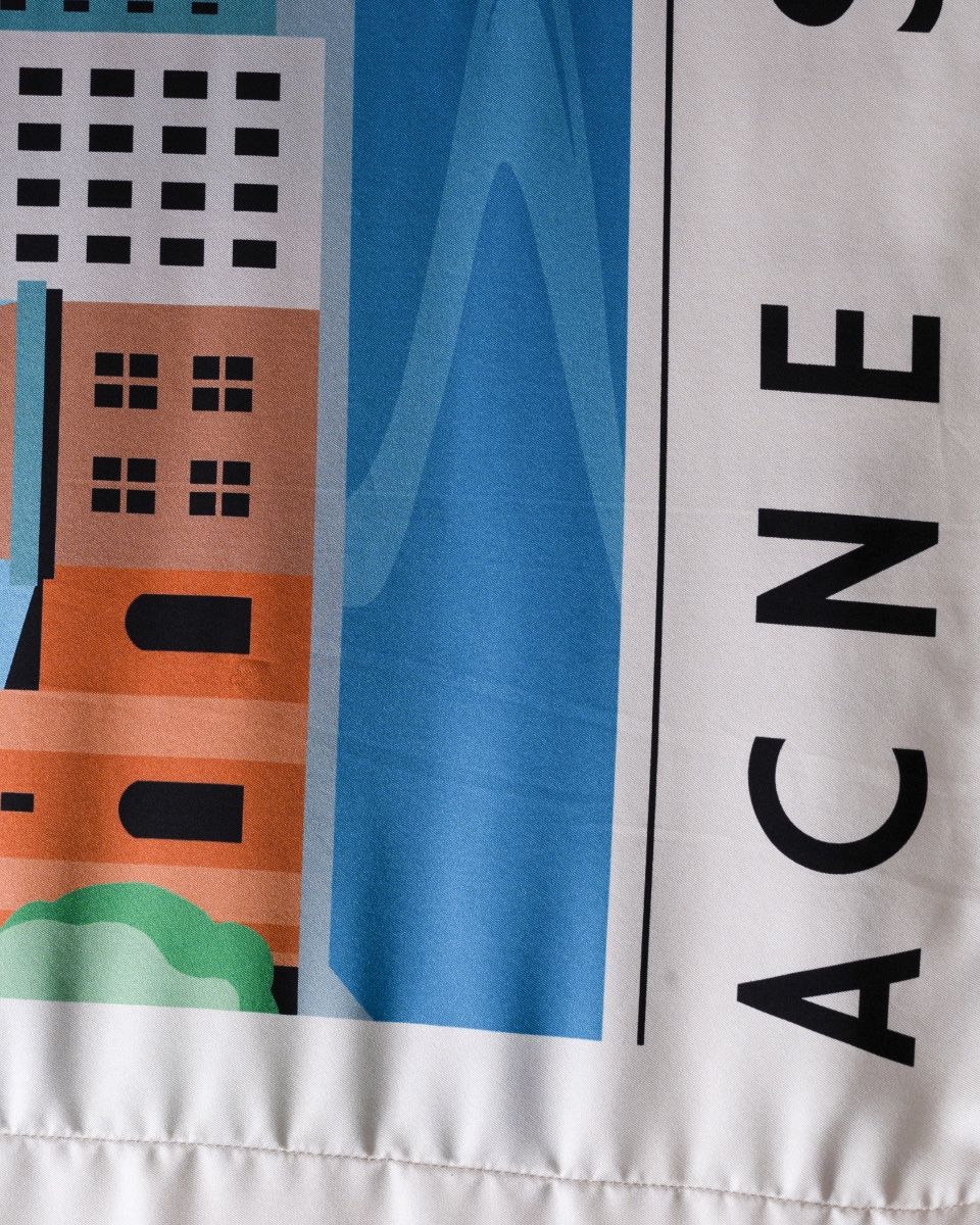 Acne Studios New York & Stockholm patchwork silk scarf thumbnail