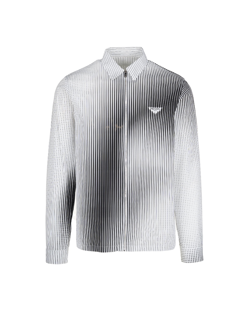 Prada Digital striped zip-fastening shirt thumbnail