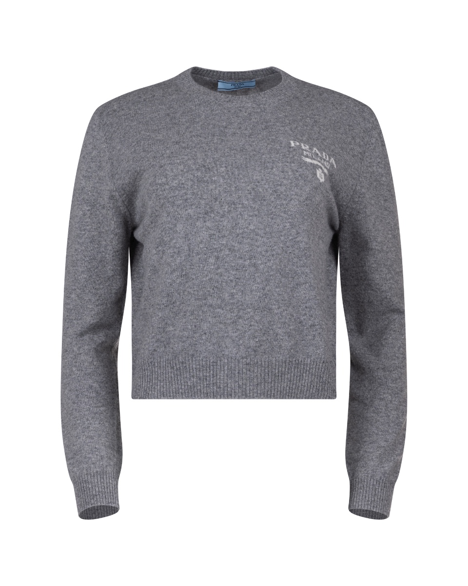 Prada Intarsia logo crewneck sweater thumbnail