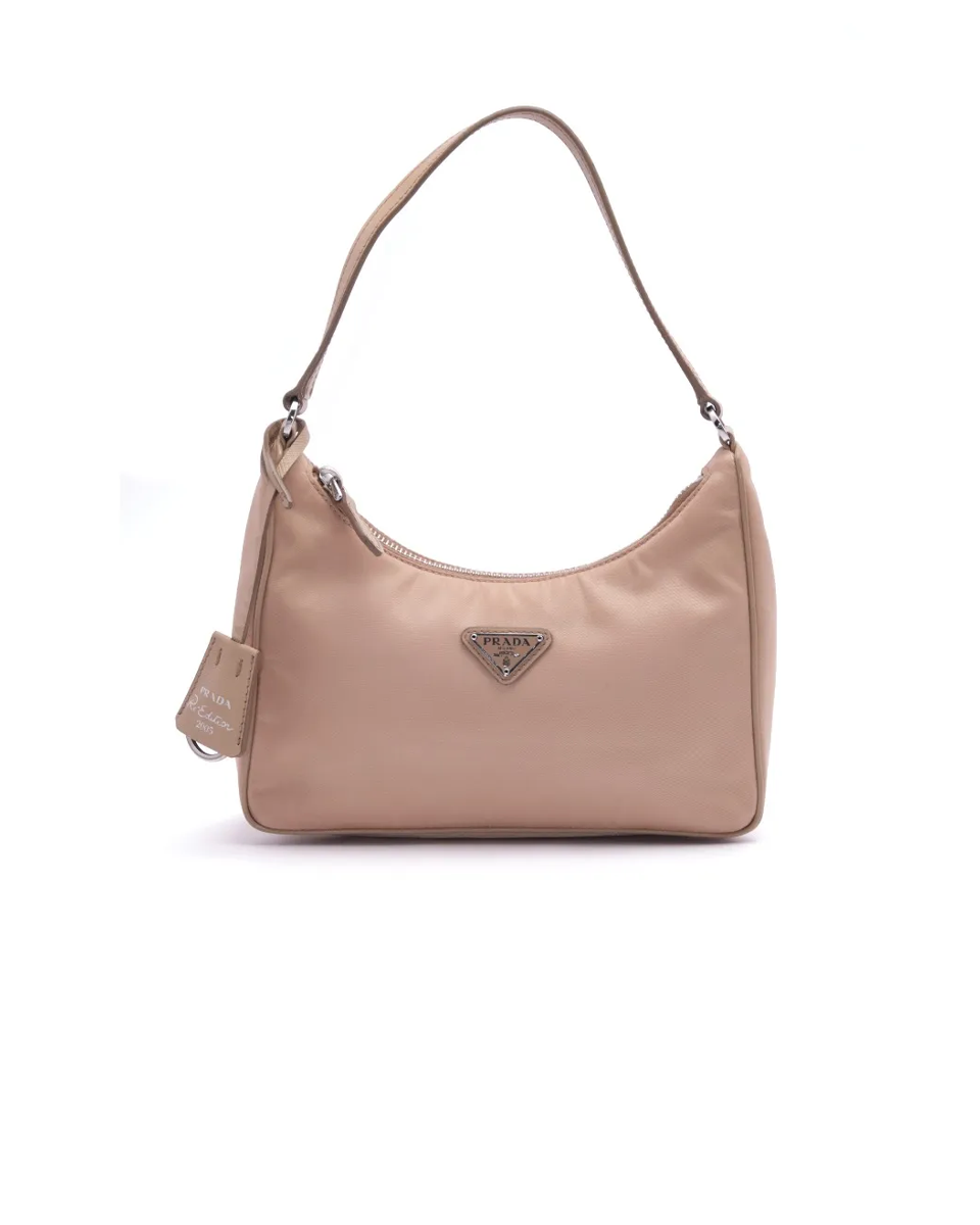 Prada Hobo beige nylon bag thumbnail