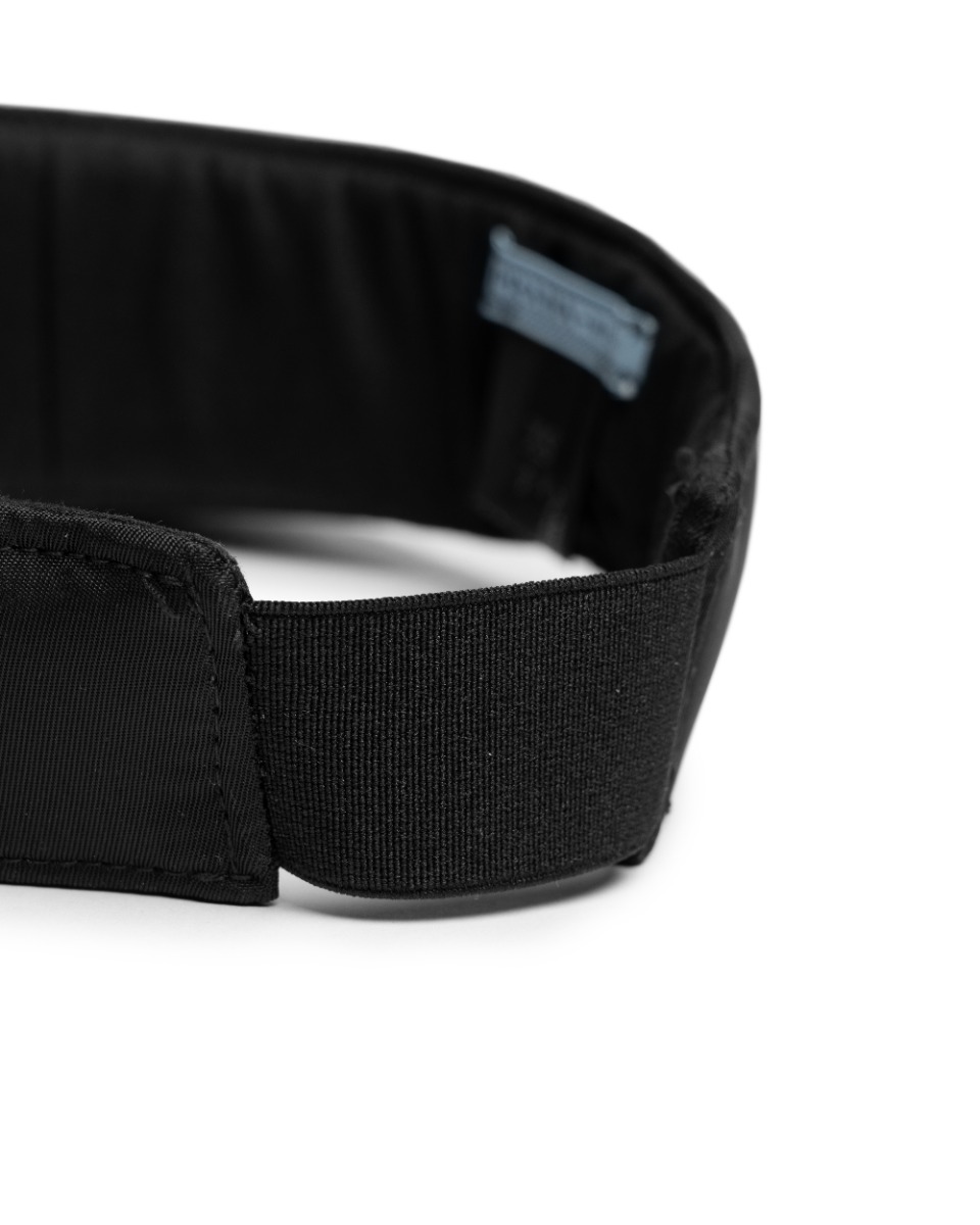 Prada Visor logo-plaque black nylon hat thumbnail