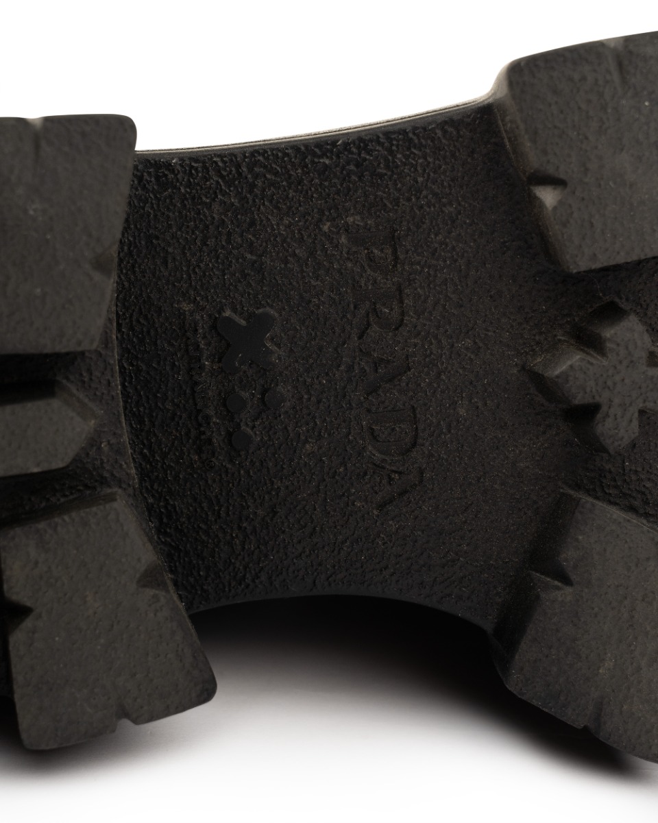 Prada Monolith brushed pointed toe loafers thumbnail