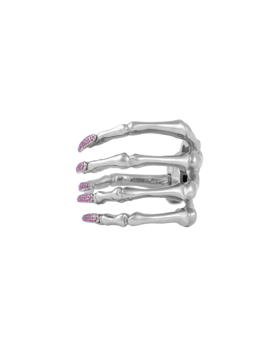 Raf Simons Skeleton Hand strass lacquered nails bracelet thumbnail