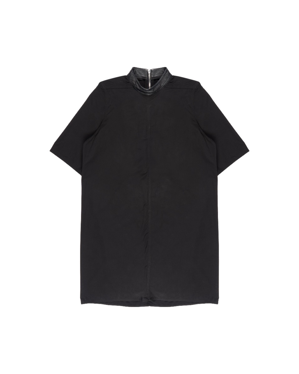 Rick Owens "FAUN"  leather collar pull-over tunic shirt  thumbnail