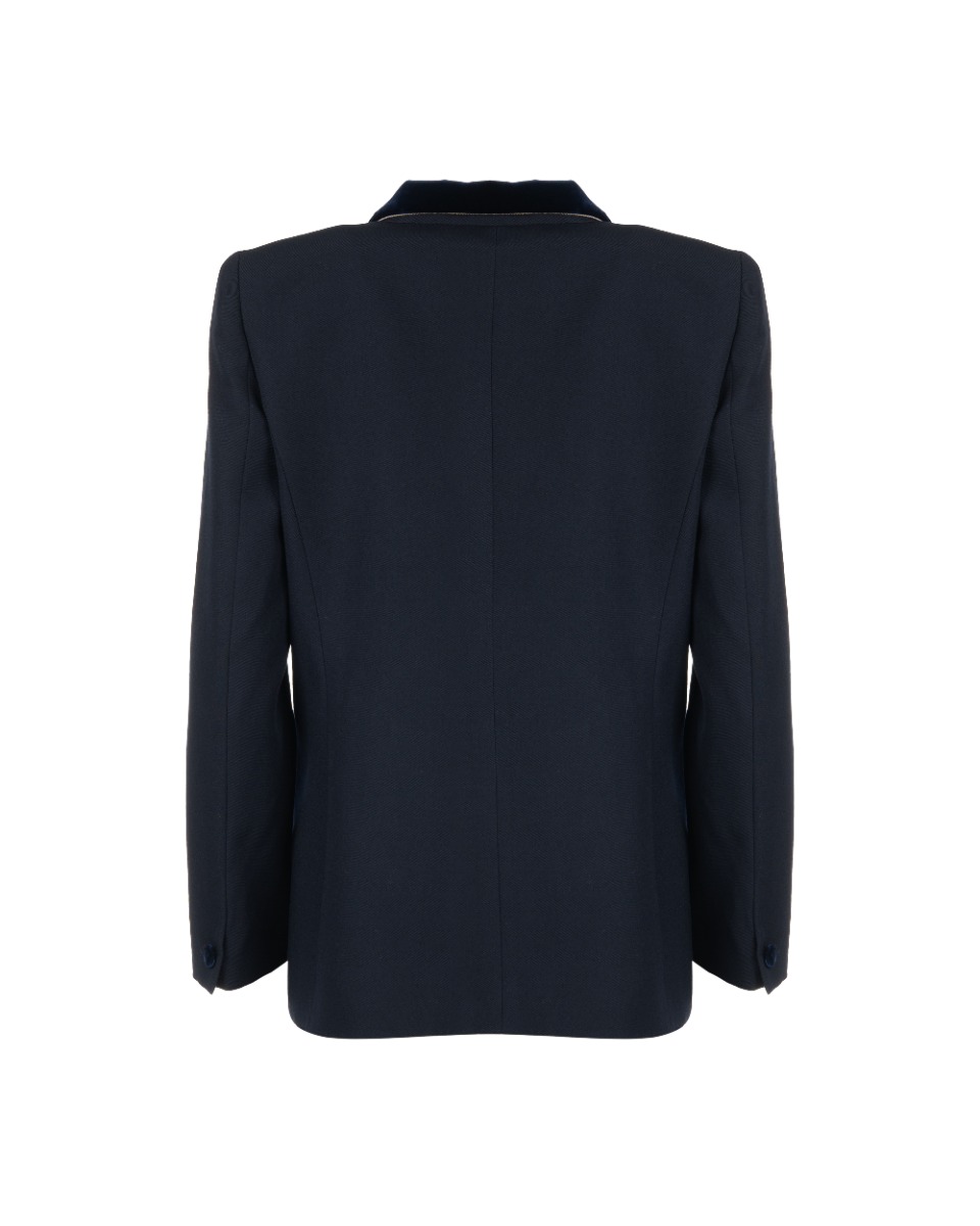 Roberto Cavalli velvet lapels blazer jacket thumbnail