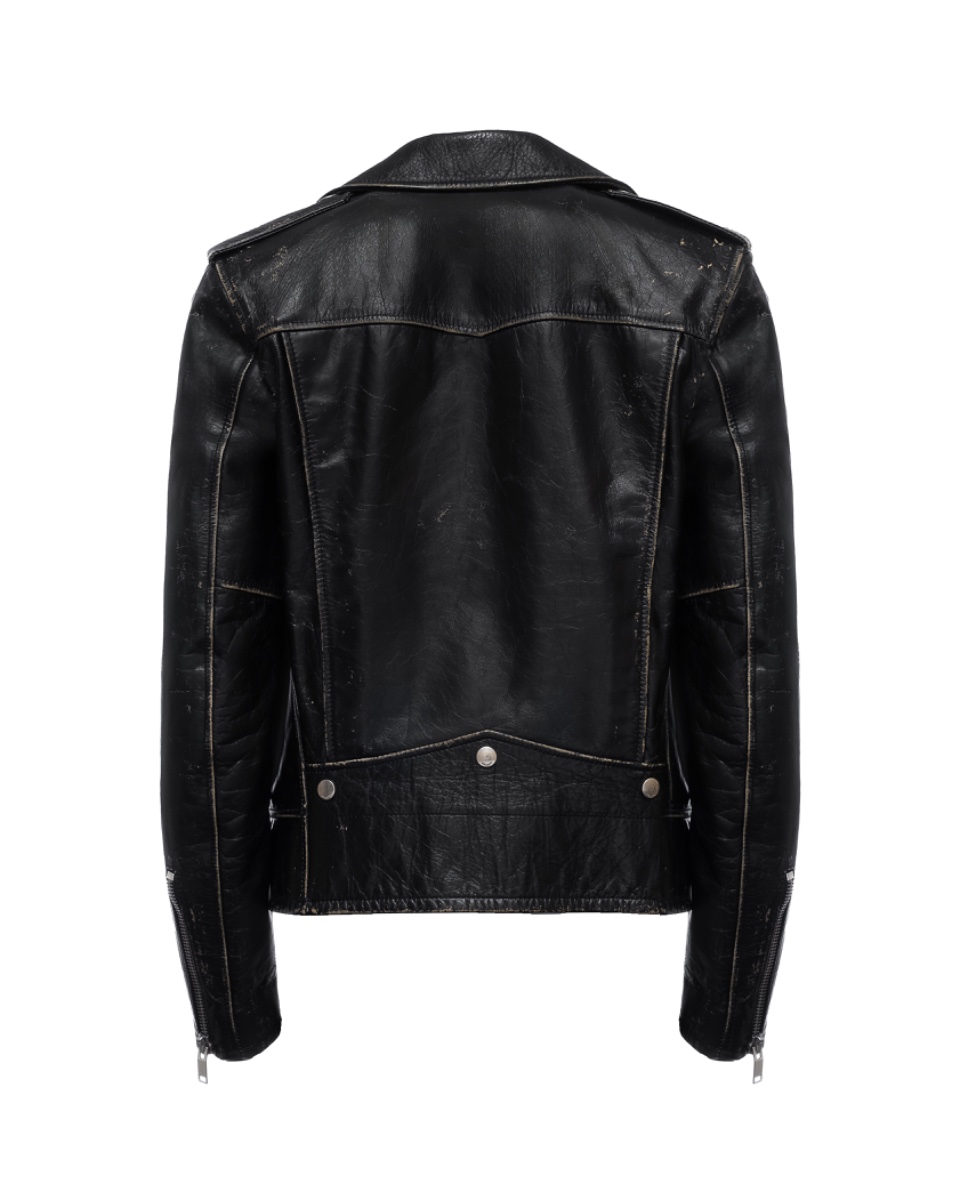 Saint Laurent "Surf Sound" L01 distressed leather biker jacket thumbnail