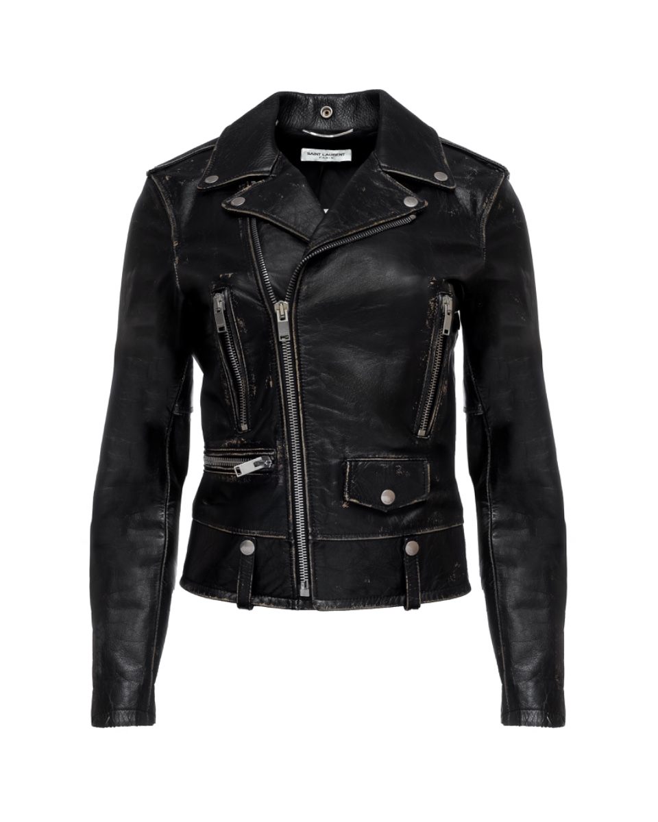 Saint Laurent "Surf Sound" L01 distressed leather biker jacket thumbnail