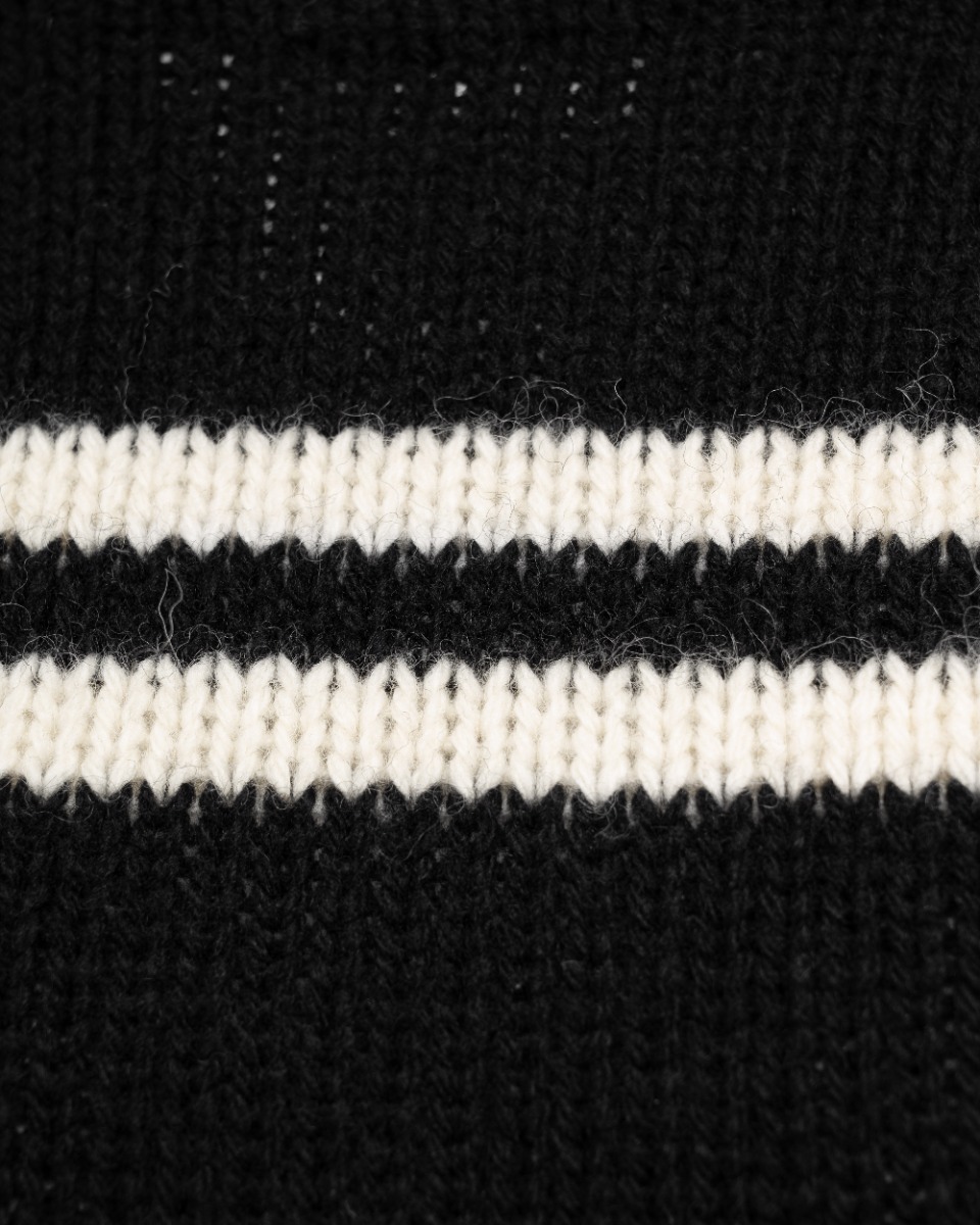 Saint Laurent black two-striped sweater  thumbnail