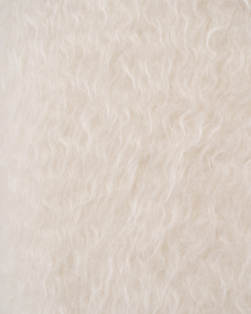 Saint Laurent cream white roll turtle neck mohair sweater thumbnail