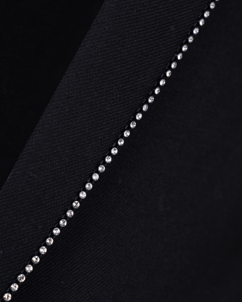 Saint Laurent crystal-embellished lapels blazer jacket thumbnail