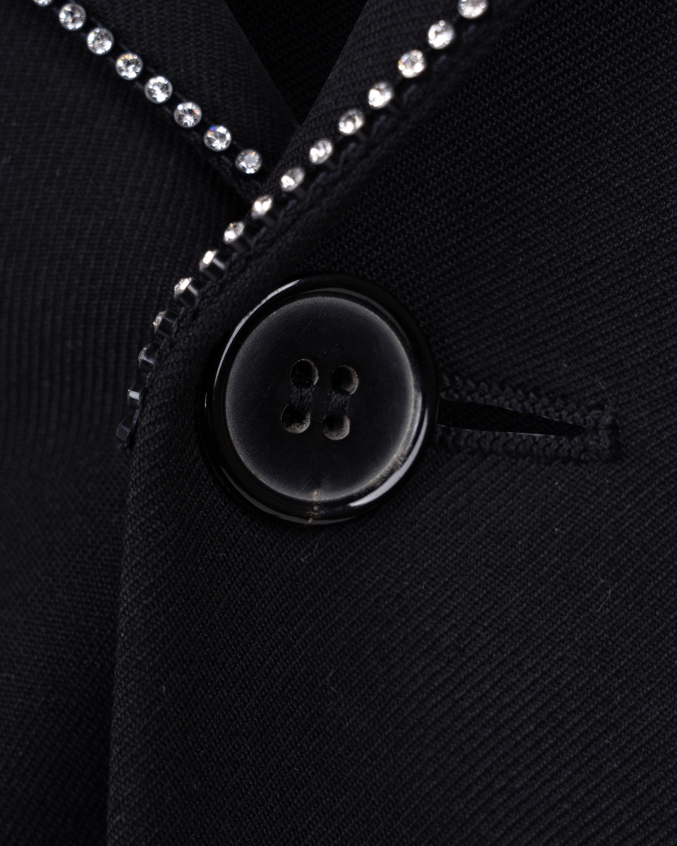 Saint Laurent crystal-embellished lapels blazer jacket thumbnail