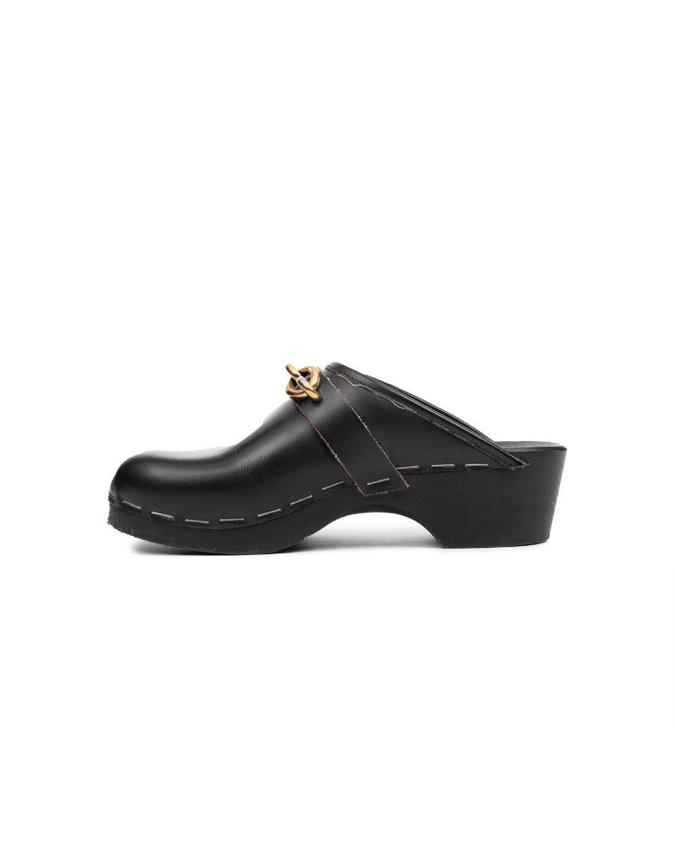Saint Laurent Le Maillon leather clogs thumbnail