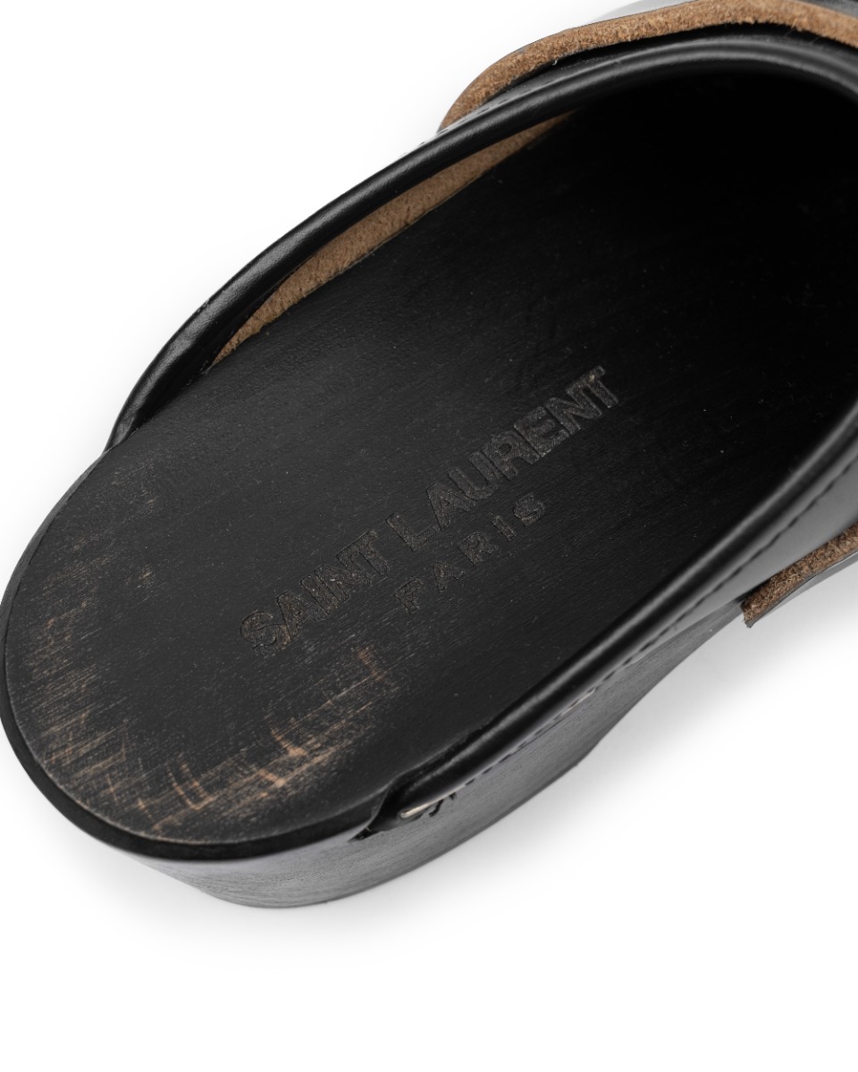 Saint Laurent Le Maillon leather clogs thumbnail