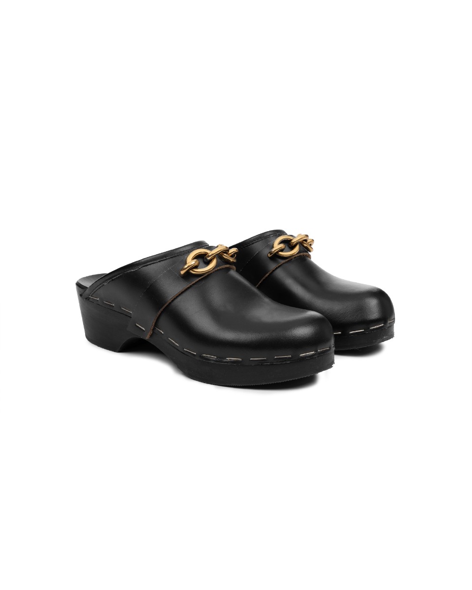 Saint Laurent Le Maillon leather clogs thumbnail