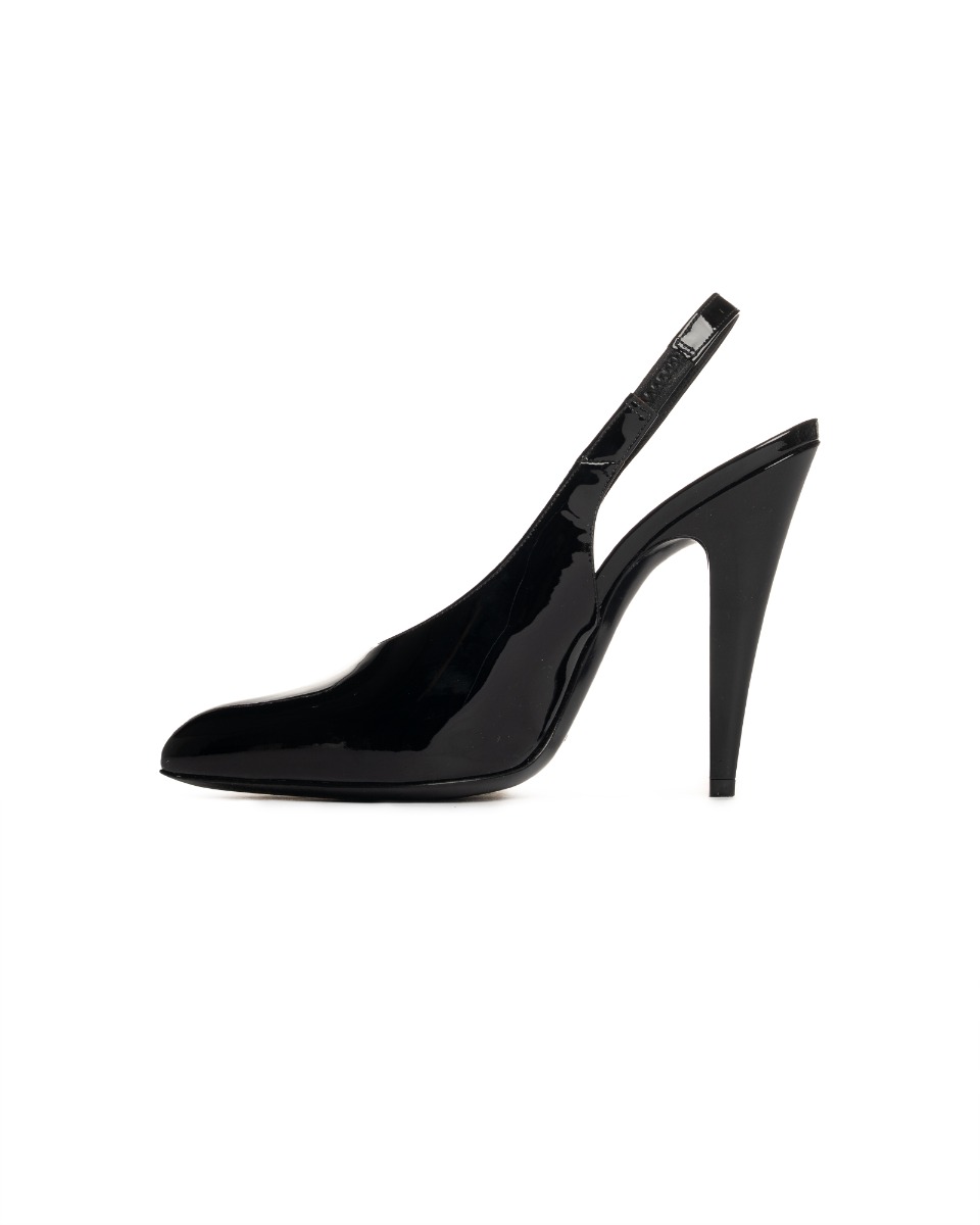 Saint Laurent Nico 110 patent leather slingback heels thumbnail