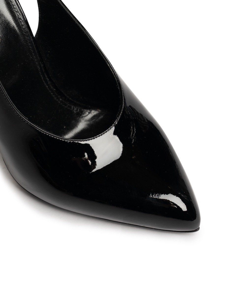 Saint Laurent Nico 110 patent leather slingback heels thumbnail