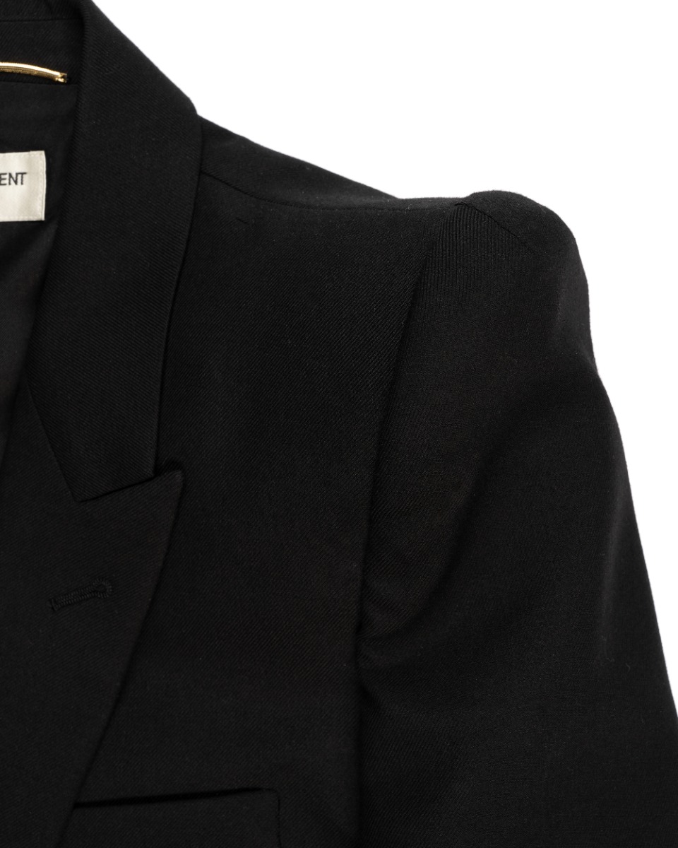 Saint Laurent Pagoda-shoulder gabardine blazer jacket thumbnail