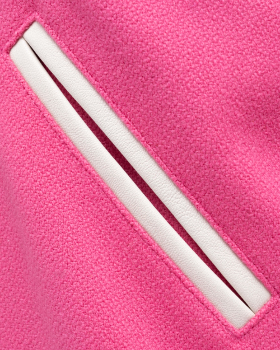 Saint Laurent pink wool teddy jacket thumbnail