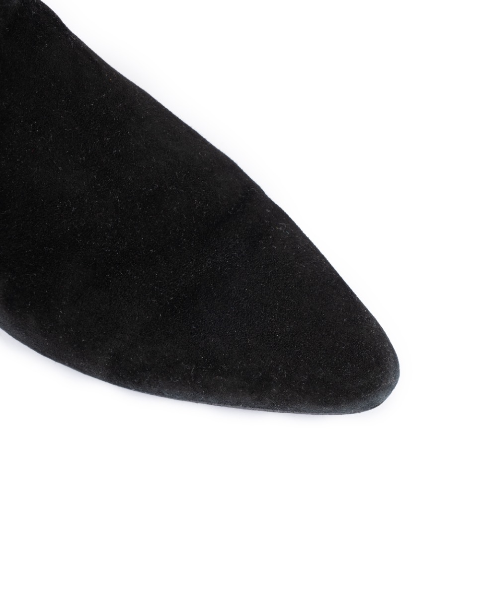 Saint Laurent Wyatt Chelsea suede black boots thumbnail