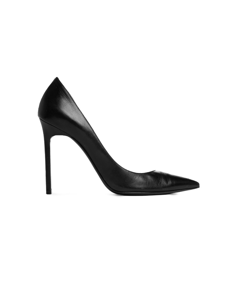 Saint Laurent Anja D'Orsay 105 black leather heels thumbnail